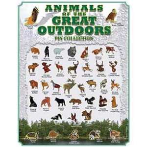 Animals of the Great Outdoors Pin Set Assorted 39Pcs 