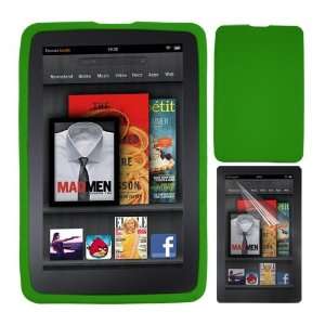 Premium  Kindle Fire Tablets 7 Clear Screen Protector + Green 