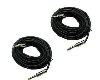 Pair 2 25ft 25 ft foot 1/4 Speaker Cables cords DJ PA  