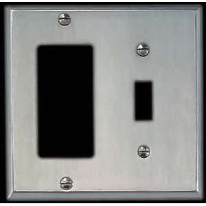 Wall Plates Brushed Stainless Steel, Beveled GFI Toggle Switch Plate 