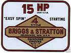 615SET Briggs & Stratton 300432 decal set 15hp 60 70s