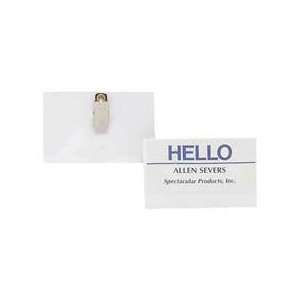  Sparco Products  Name Badge Kit,w/Inserts,Clip Style,Side 