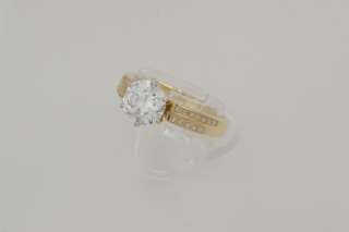 Yellow Gold Moissanite Designer Jewelry Diamond 1.7 cts  