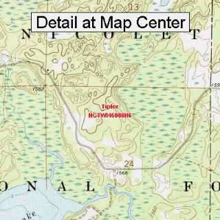 USGS Topographic Quadrangle Map   Tipler, Wisconsin (Folded/Waterproof 