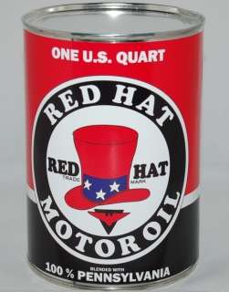 Red Hat Motor Oil METAL CAN 32 FL. OZ  