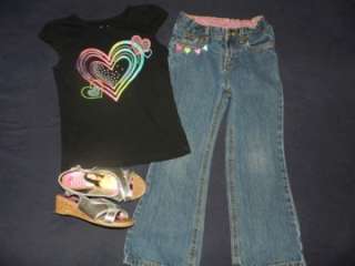 50 PIECE LOT GIRLS SPRING SUMMER CLOTHES SIZE 4t 5t , SHOES, SHIRTS 