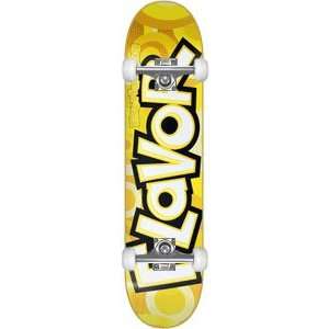 Flavor Push Pop Complete Skateboard   8.25 Everlemon W/Raw Trucks 