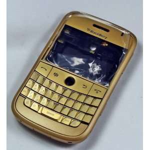   Cover Set for BlackBerry Bold 9000 w/Gold QWERTY Keyboard Electronics