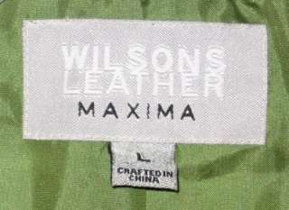 Wilsons Maxima Cropped Suede Leather Jacket Blue Large  