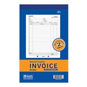   16 X 8 7/16 2 Part Invoice w/ Carbon, Case Pack 72