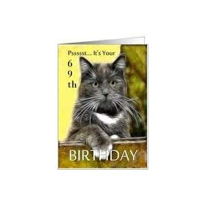    Birthday ~ Age Specific 69th ~ Cat in a box Card Toys & Games