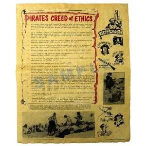    Historical Document Pirates Creed of Ethics Toys & Games