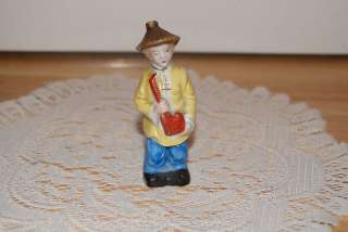 VINTAGE.CHINA MAN WITH PIPE FIGURINE  OCCUPIED JAPAN  