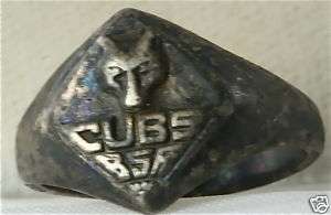VINTAGE STERLING SILVER CUB SCOUT RING SIZE 6  