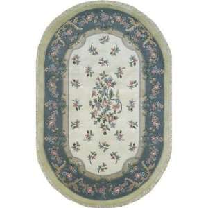  French Country 2001 Aubusson Ivory / Yellow / Blue Floral 