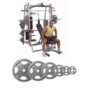 Body Solid Series 7 Smith System With FID Bench And 255 lb Olympic Set 