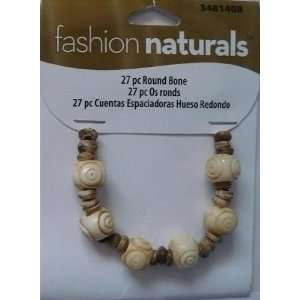  27 pc Round Bone Beads   Fashion Naturals #3481408 Arts 