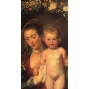 Rubens   Madonna in a Garland of Flowers   Hand Painted   Wall Art 