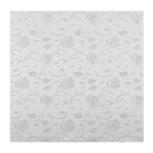   Opulence Floral Swirl Wallpaper, Off White/Pearl