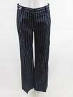  METRADAMO Navy Blue White Straight Leg Striped Pants Slacks Sz 40 $545