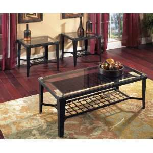 Steve Silver Company Emery Tempered Glass 3 Pack Coffee Table 