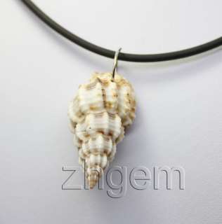  natural mother of pearl shell conch pendant necklace 20*40mm 17long