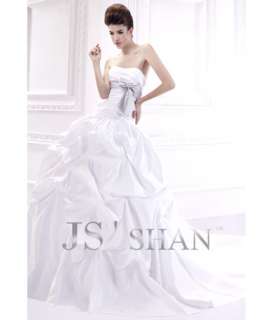   Strapless A Line Satin Train Ball Bridal Gown Wedding Dress,All Size