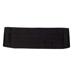 Black satin cummerbund $75.00 CATALOG/ONLINE ONLY