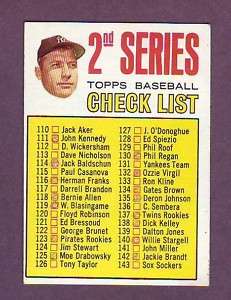1967 Topps Mickey Mantle Checklist 2nd Series #103 *16  