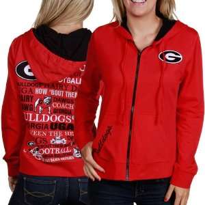  Georgia Bulldogs Ladies Red Picture Story Hoody (Large 