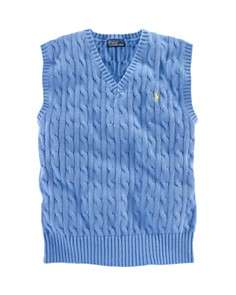 Ralph Lauren Childrenswear Boys Cableknit Vest   Sizes S XL