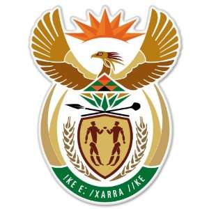  South Africa Coat of Arms car bumper sticker 5 x 4 