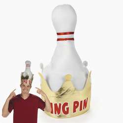 Plush Foam King Pin Crown Bowling Fun Party Hat 887600938632  