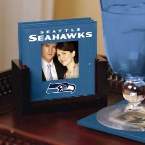 The Memory Company Seattle Seahawks Art Glass Coaster Set  