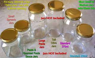 63mm Lids x25 © Recycle Most Jars for Home Preserving  