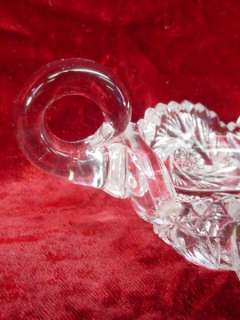   AMERICAN BRILLIANT CUT CRYSTAL GLASS Hobstar NAPPY BOWL Candy Dish