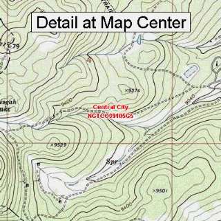  USGS Topographic Quadrangle Map   Central City, Colorado 
