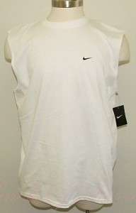 Nike Mens Swim Cotton Tagless Sleeveless Tank Top Tee Shirt White XL 