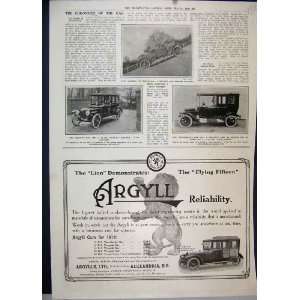    Argyll Lion Motor Car Torpedo Limousine 1912 Advert