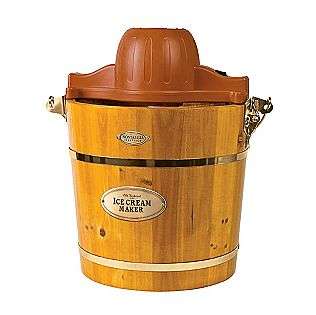   Quart Wooden Bucket Electric Ice Cream Maker  Nostalgia Electrics