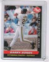 93 Post Collectors Series Barry Bonds GIANTS  