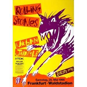 Rolling Stones Urban Jungle Tour Berlin 6th June 1990 Music Poster On Popscreen