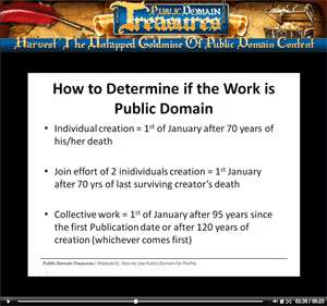 Public Domain Treasures   Video Tutorials CD + Public Domain Cash 