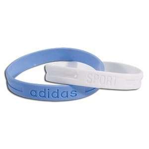 adidas Twin Stripes Wrist Bands (Sky/White)  Sports 