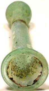 Genuine Ancient Roman Green Glass Perfume Bottle 100AD  