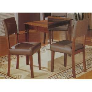   in Vinyl Faux Leather and Stained Wood Finish Furniture & Decor