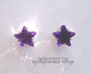 pair star MAGNETIC diamante earrings stud wo mens  