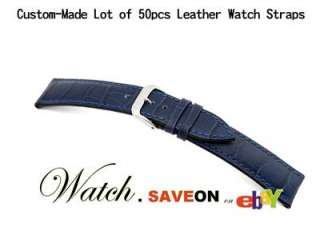 Custom Made Leather Watch Band Lot of 50pcs 20&22mm  