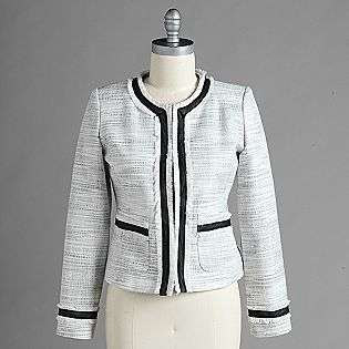   Tweed Jacket  Jaclyn Smith Clothing Womens Jackets & Blazers