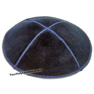  Blue Leather Jewish Kippah By YourHolyLandStore 